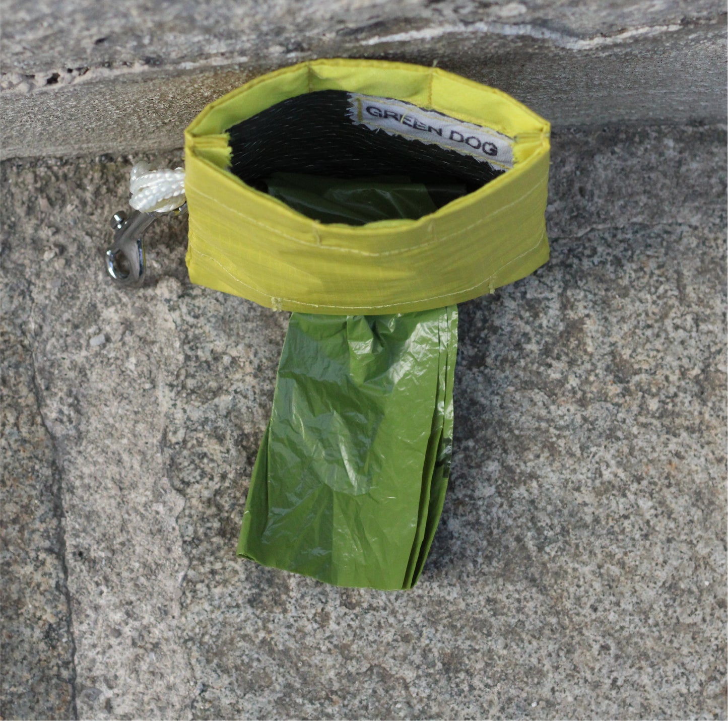Upcycling " Poo-Bag-Holder", Yellow