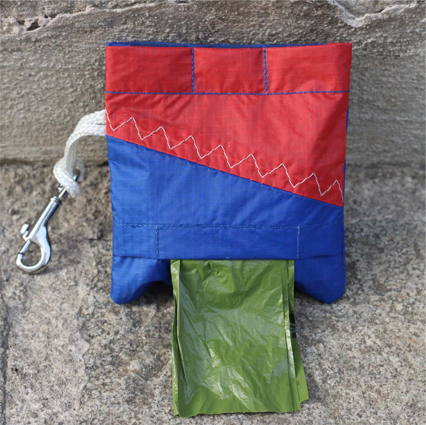 Upcycling-Treat Bag "Blue-Red"