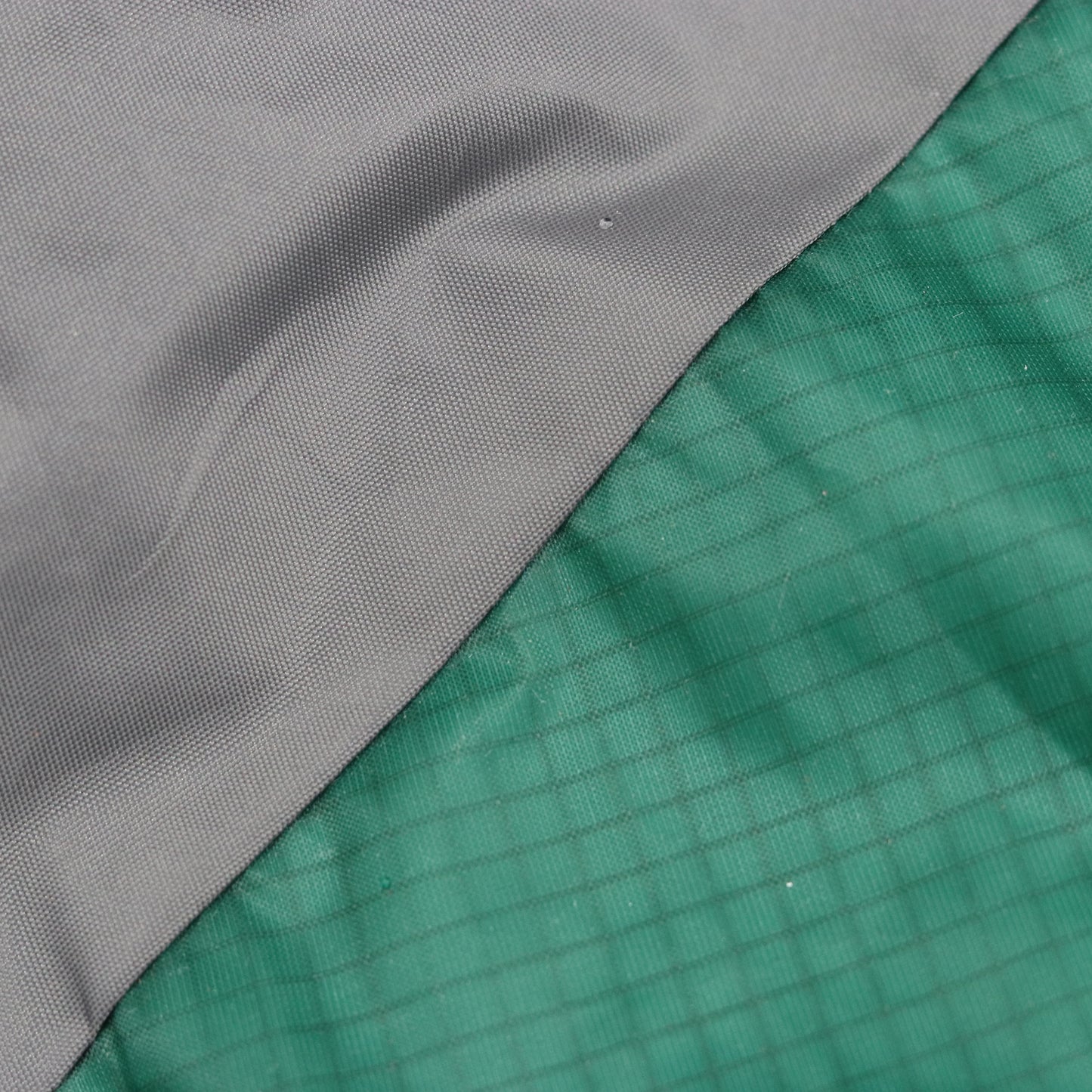 Upcycling Raincoat-Belly Part "Green & Grey"